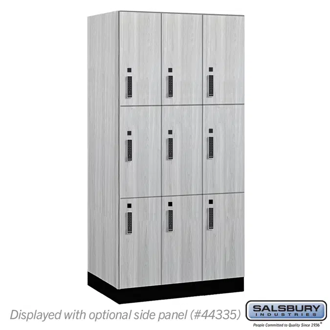 43000E Series Premier Wood Lockers - Triple Tier - Electronic  Locks - 3 Wide