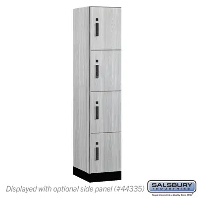 Image for 15-44000E Series Premier Wood Lockers - Four Tier - Electronic  Locks - 1 Wide