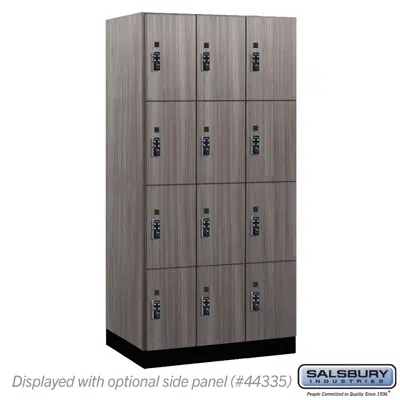 Image pour 44000R Series Premier Wood Lockers - Four Tier - Resettable Combination Locks - 3 Wide