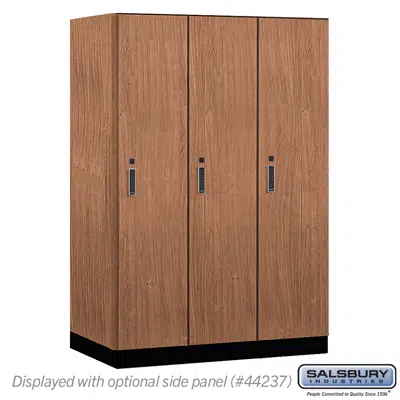 afbeelding voor 18-41000E Series Premier Wood Lockers - Single Tier - Electronic  Locks - 3 Wide