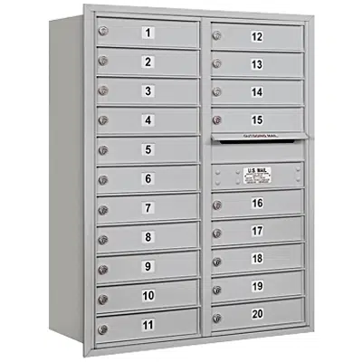 Image pour 3700 Series Recessed Mounted 4C Horizontal Mailboxes - Rear Loading - 11 Door High Units