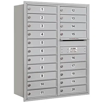 Зображення для 3700 Series Recessed Mounted 4C Horizontal Mailboxes - Rear Loading - 11 Door High Units