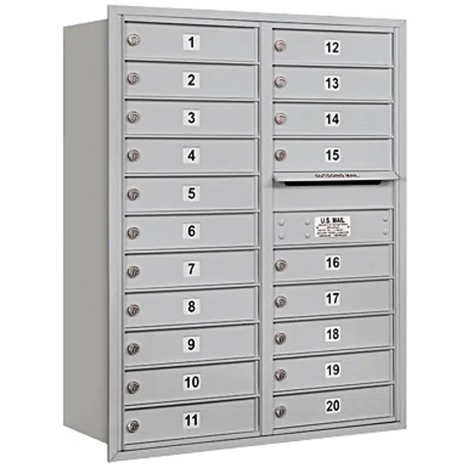 3700 Series Recessed Mounted 4C Horizontal Mailboxes - Rear Loading - 11 Door High Units