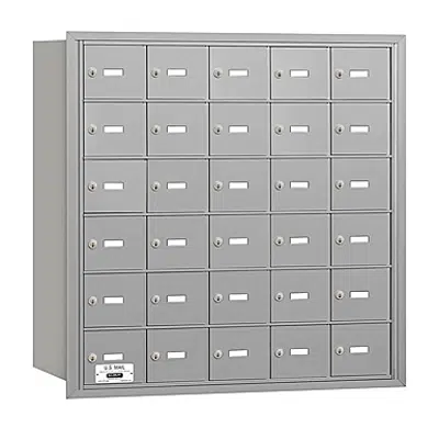 Image for 3600 Series Recessed Mounted 4B+ Horizontal Mailboxes-Rear Loading-6 Door High Units