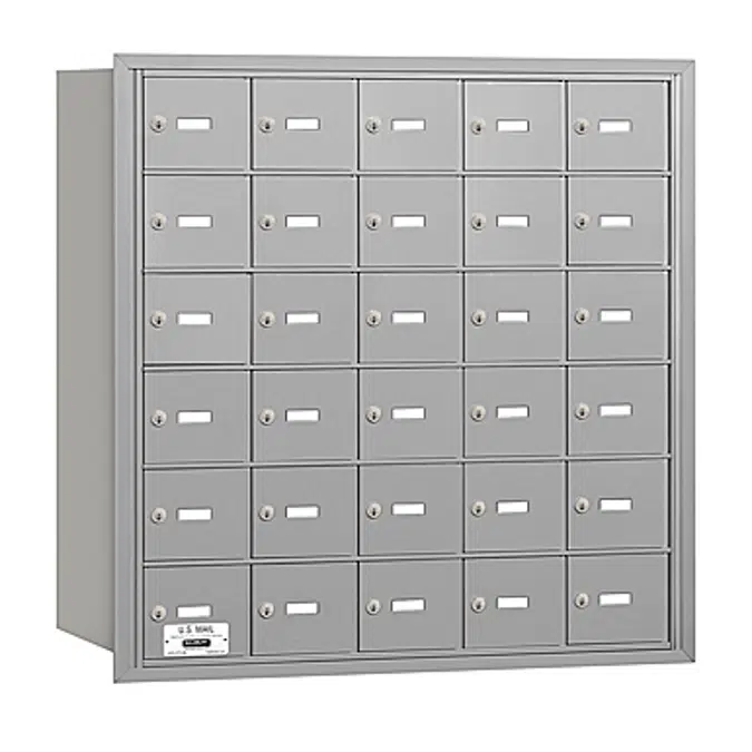 3600 Series Recessed Mounted 4B+ Horizontal Mailboxes-Rear Loading-6 Door High Units