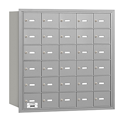 Image for 3600 Series Recessed Mounted 4B+ Horizontal Mailboxes-Rear Loading-6 Door High Units