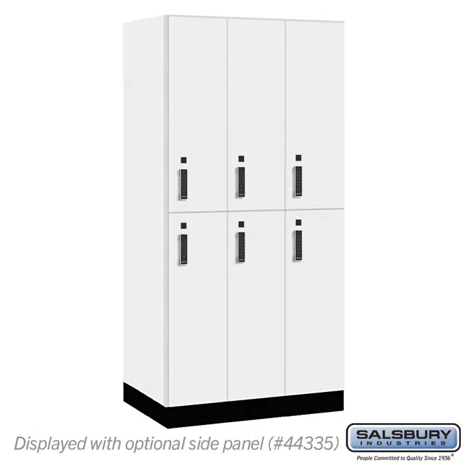 42000E Series Premier Wood Lockers - Double Tier - Electronic  Locks - 3 Wide