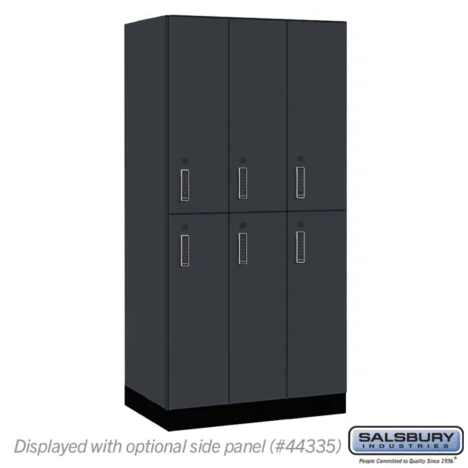 42000E Series Premier Wood Lockers - Double Tier - Electronic  Locks - 3 Wide