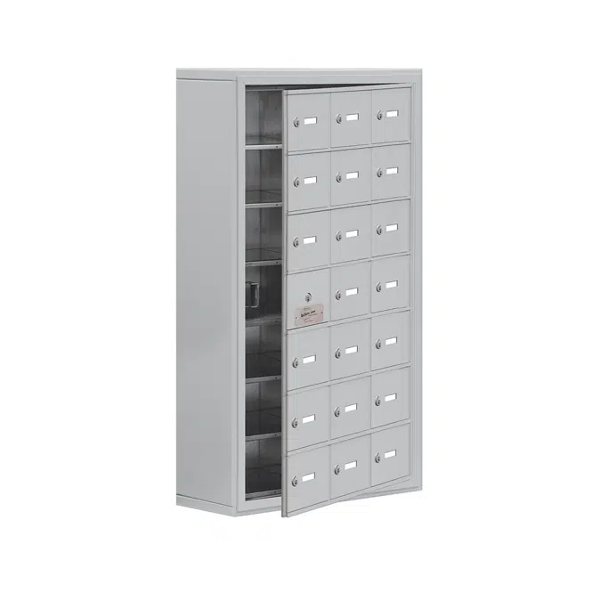 19100 Series Cell Phone Lockers-Surface Mounted-7 Door High Units-8 Inch Deep Compartments