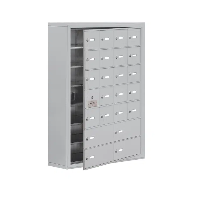 19100 Series Cell Phone Lockers-Surface Mounted-7 Door High Units-8 Inch Deep Compartments