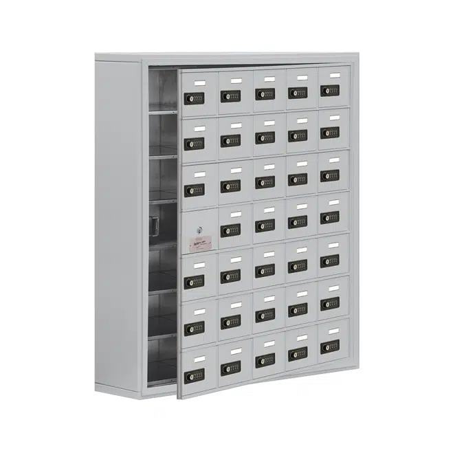 19100 Series Cell Phone Lockers-Surface Mounted-7 Door High Units-8 Inch Deep Compartments