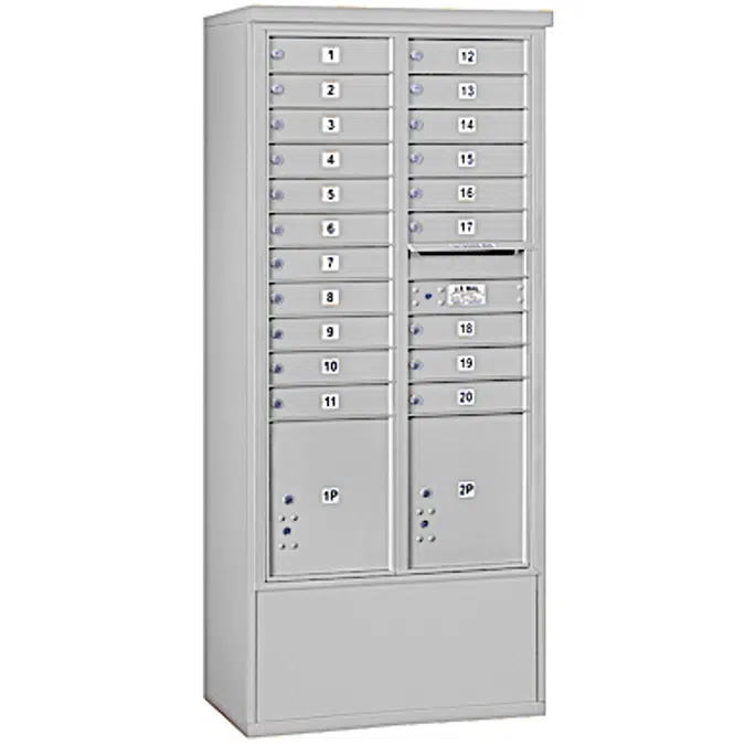 3900 Series Free-Standing 4C Horizontal Mailboxes - Maximum Height Units