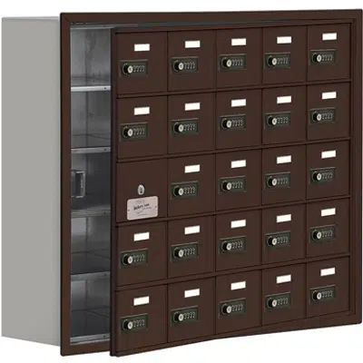 19100 Series Cell Phone Lockers-Recessed Mounted-5 Door High Units-8 Inch Deep Compartments图像