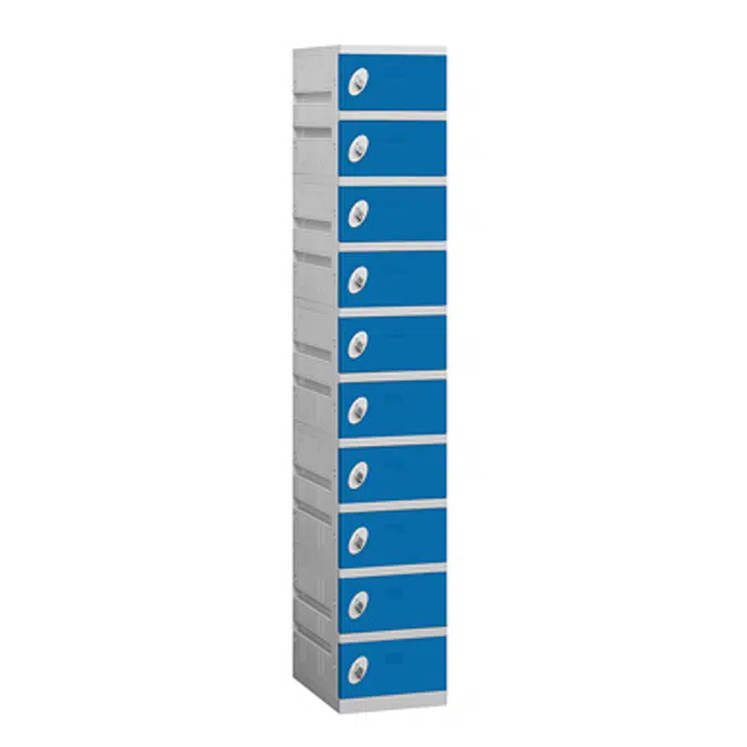 90000 Series Plastic Lockers - Ten Tier - 1 Wide