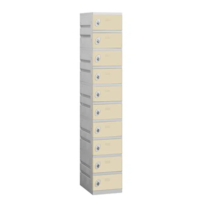 90000 Series Plastic Lockers - Ten Tier - 1 Wide