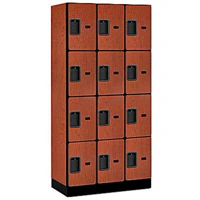 34000 Series Designer Wood Lockers - Four Tier - 3 Wide图像