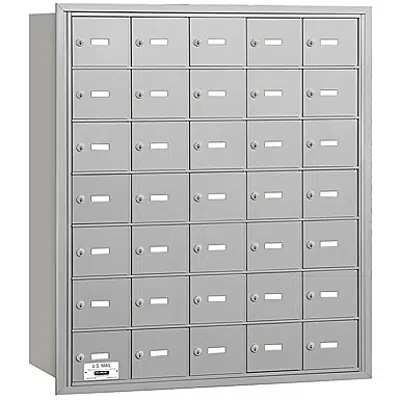 Image pour 3600 Series Recessed Mounted 4B+ Horizontal Mailboxes-Rear Loading-7 Door High Units