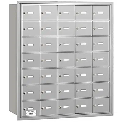 kép a termékről - 3600 Series Recessed Mounted 4B+ Horizontal Mailboxes-Rear Loading-7 Door High Units