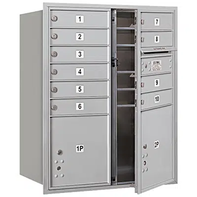 Image pour 3700 Series Recessed Mounted 4C Horizontal Mailboxes - Front Loading - 10 Door High Units