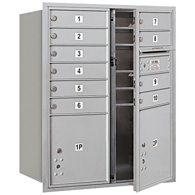 afbeelding voor 3700 Series Recessed Mounted 4C Horizontal Mailboxes - Front Loading - 10 Door High Units