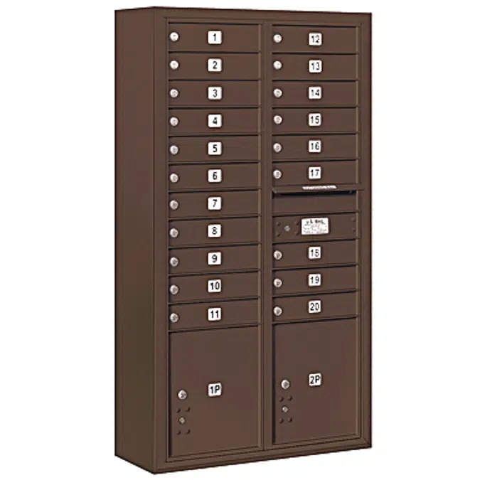 3800 Series Surface Mounted 4C Horizontal Mailboxes - Maximum Height Units