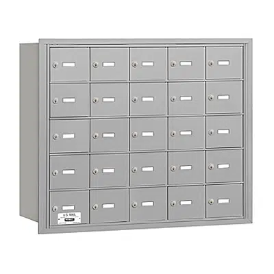 kuva kohteelle 3600 Series Recessed Mounted 4B+ Horizontal Mailboxes-Rear Loading-5 Door High Units