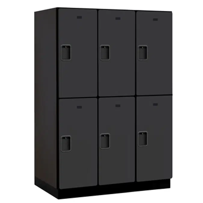 18-22000 Series Designer Wood Lockers - Double Tier - 3 Wide
