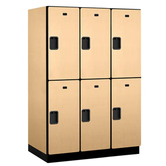 18-22000 Series Designer Wood Lockers - Double Tier - 3 Wide