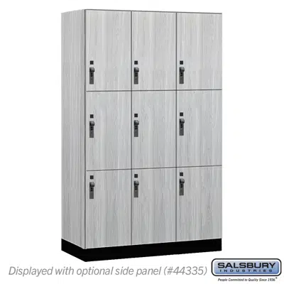 Image for 15-43000 Series Premier Wood Lockers - Triple Tier - Standard Hasps - 3 Wide