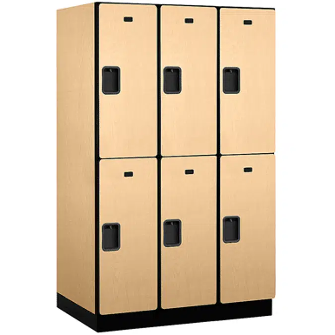 22000 Series Designer Wood Lockers - Double Tier - 3 Wide