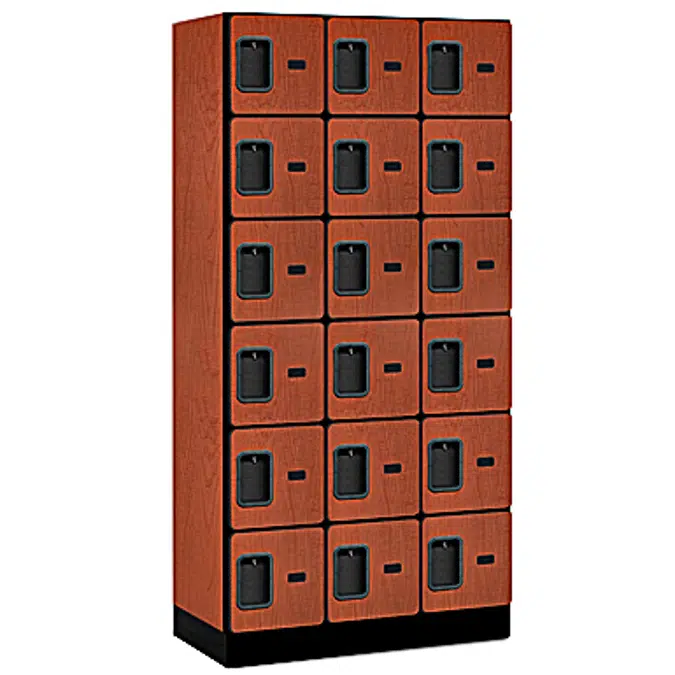 35000-36000 Series Designer Wood Lockers - Box Style - 3 Wide