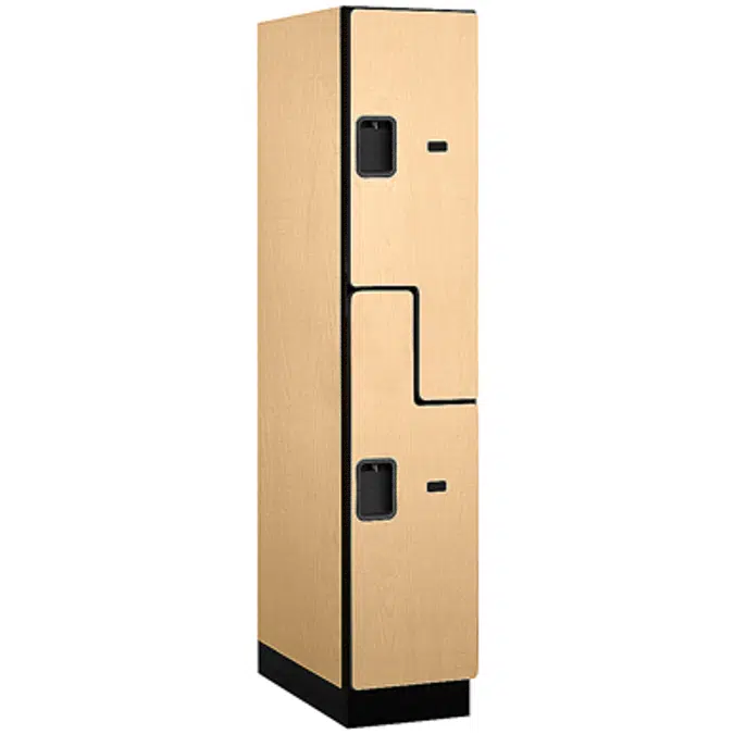 27000 Series Designer Wood Lockers - Double Tier S-Style  - 1 Wide