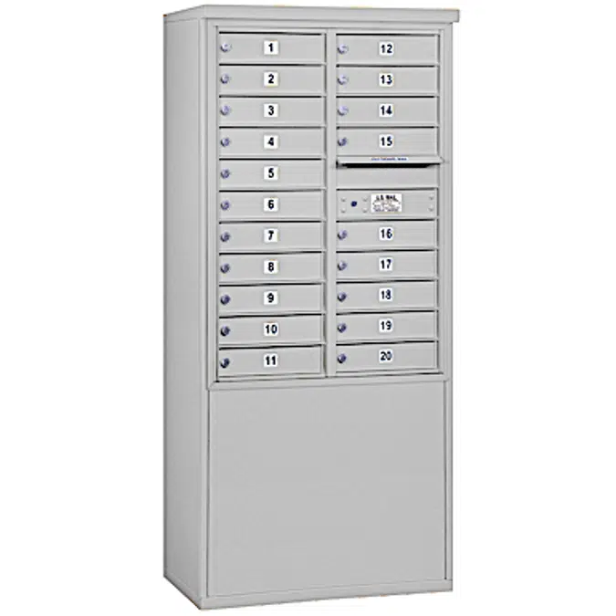 3900 Series Free-Standing 4C Horizontal Mailboxes - 11 Door High Units