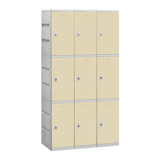 93000 Series Plastic Lockers - Triple Tier - 3 Wide