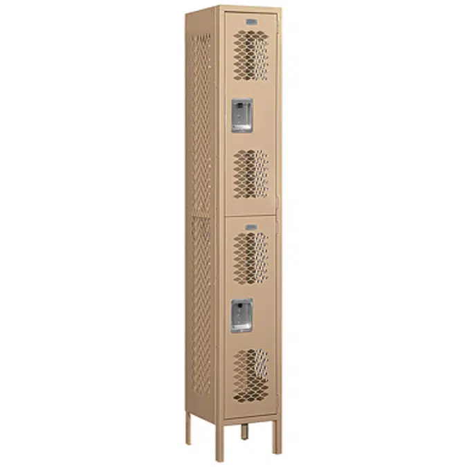 72000 Series Vented Metal Lockers - Double Tier - 1 Wide