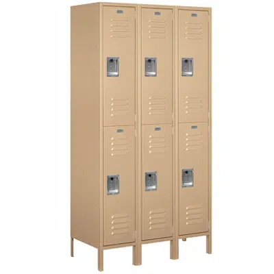 Imagem para 52000 Series Standard Metal Lockers - Double Tier - 3 Wide}