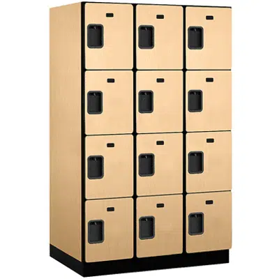 24000 Series Designer Wood Lockers - Four Tier - 3 Wide için görüntü