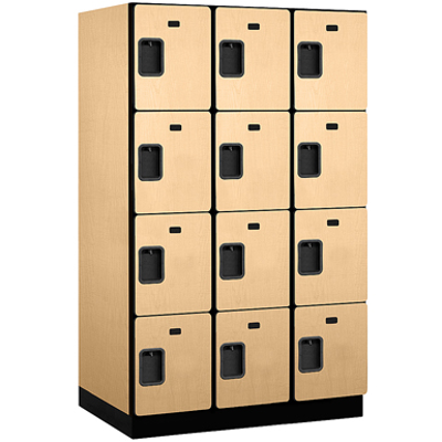 afbeelding voor 24000 Series Designer Wood Lockers - Four Tier - 3 Wide
