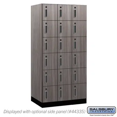 billede til 46000E Series Premier Wood Lockers - Six Tier Box Style - Electronic  Locks - 3 Wide