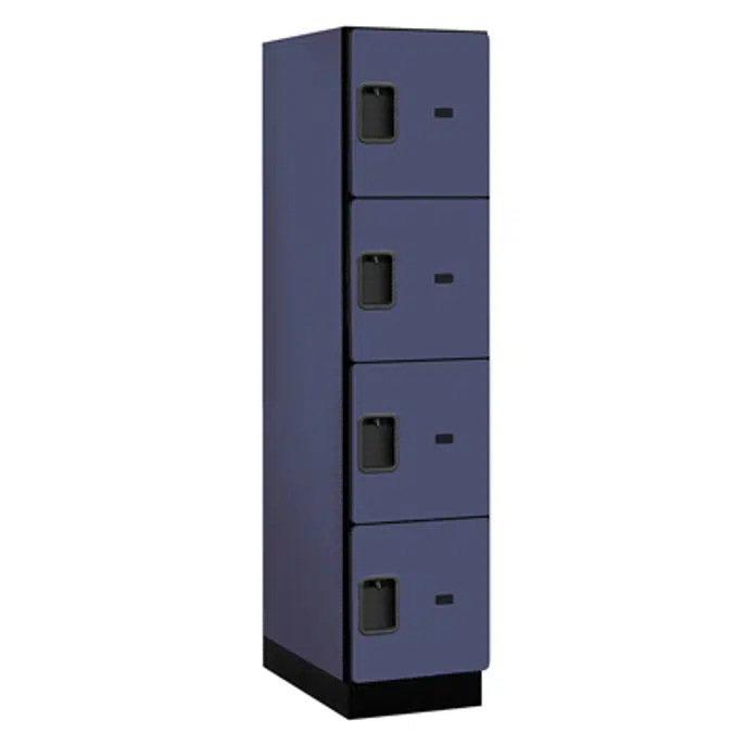18-24000 Series Designer Wood Lockers - Four Tier - 1 Wide