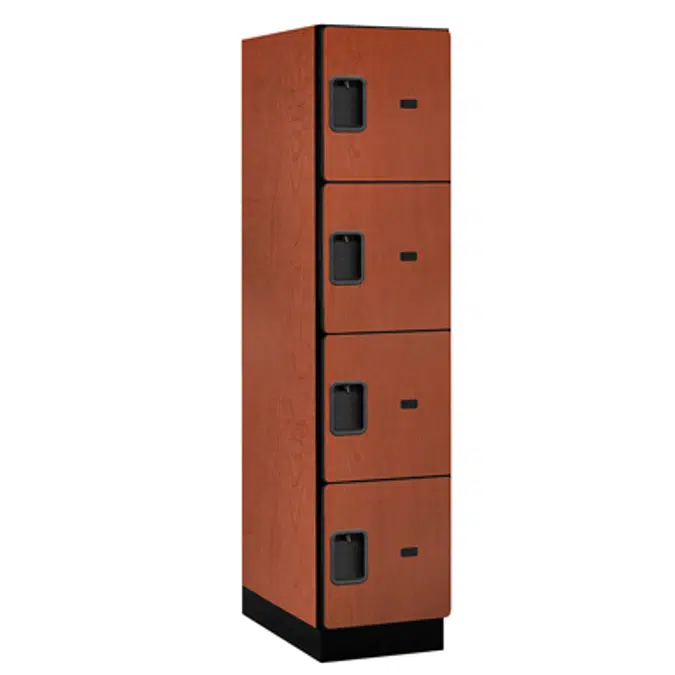 18-24000 Series Designer Wood Lockers - Four Tier - 1 Wide