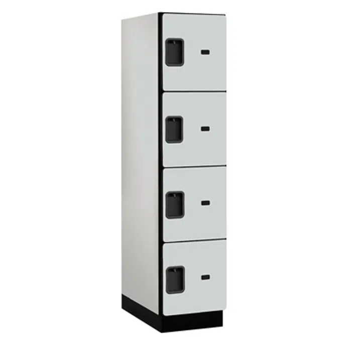 18-24000 Series Designer Wood Lockers - Four Tier - 1 Wide