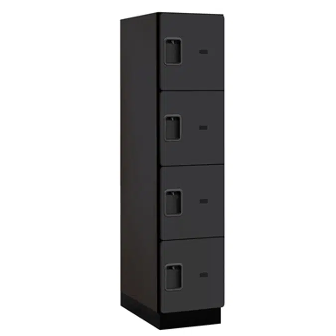 18-24000 Series Designer Wood Lockers - Four Tier - 1 Wide