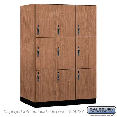 18-43000 Series Premier Wood Lockers - Triple Tier - Standard Hasps - 3 Wide için görüntü