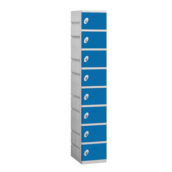 98000 Series Plastic Lockers - Eight Tier - 1 Wide