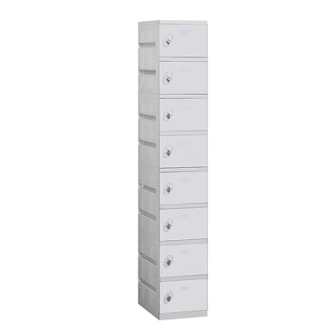 98000 Series Plastic Lockers - Eight Tier - 1 Wide