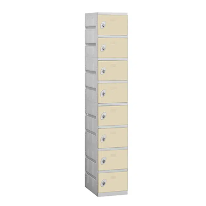 98000 Series Plastic Lockers - Eight Tier - 1 Wide