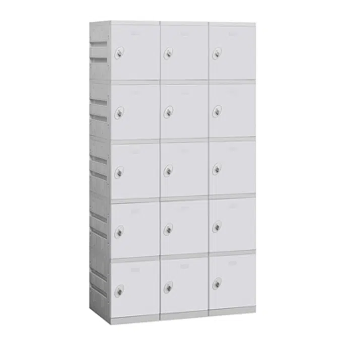 95000 Series Plastic Lockers - Five Tier - 3 Wide