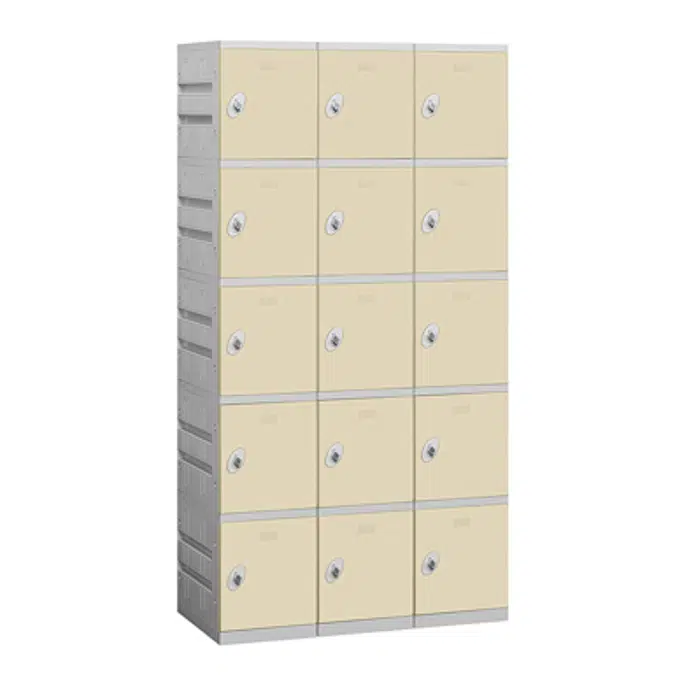 95000 Series Plastic Lockers - Five Tier - 3 Wide