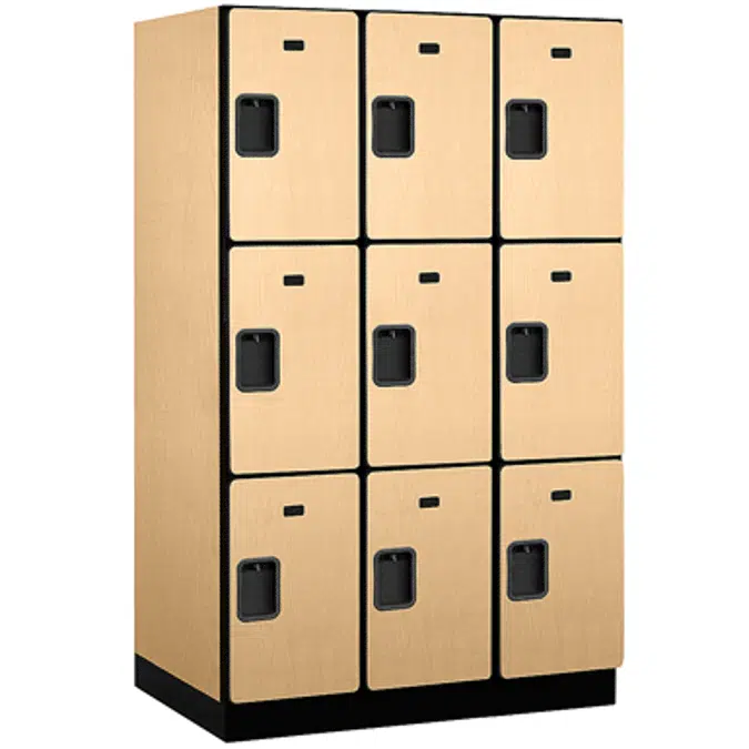 23000 Series Designer Wood Lockers - Triple Tier - 3 Wide